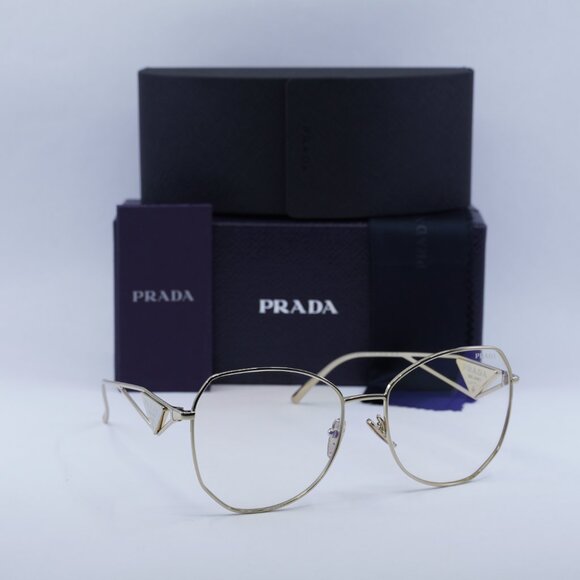 Final Price! Prada PR57YS ZVN08N Pale Gold Eyeglasses 57mm - Picture 4 of 11